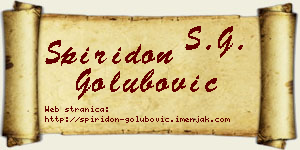 Spiridon Golubović vizit kartica